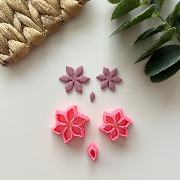 3D Flower Builder Set Polymer Clay Cutters  / Jewellery Tools / Earring Making / Botanical