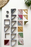 Corner Bookmarks: Polymer Clay Embossed Cutters - VeeClayDesign Shop