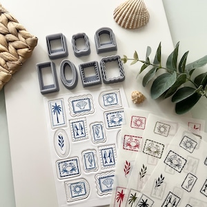 Dolce Vita BUNDLE 7 Tagliapasta + Carta Transfer/Strumenti per Argilla Polimerica/Strumenti per Gioielleria/Strumenti per Argilla/Tagliapasta Floreale/Botanico