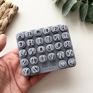 Mini sellos con letras del alfabeto / Cortadores de arcilla polimérica / Microcortadores / Fabricación de aretes / Herramientas de arcilla