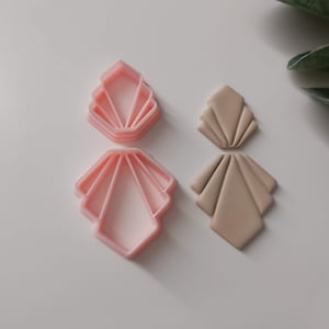 Art Deco Tonausstechern: Werkzeuge zur Schmuck- und Ohrringherstellung - 2er-Set