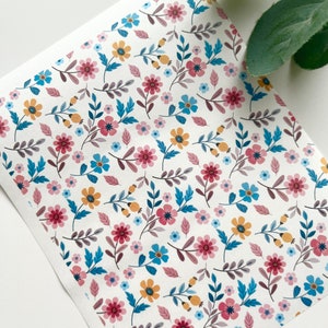 Frühlings Blumen Transfer Papier (1 Bogen)/ Polymer Clay Werkzeuge / Schmuck / Ohrring Herstellung / Ton Werkzeuge / Floral / Botanisch