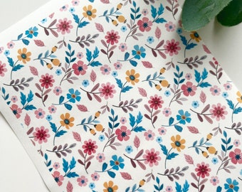 Spring Flowers Transfer Paper (1 Sheet)/ Polymer Clay Tools / Jewellery / Earring Making / Clay Tools / Floral / Botanical