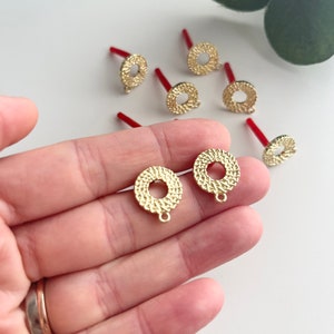 Vävda cirkelörhängen: Rostfritt stål, nickel- och blyfri (2 st)