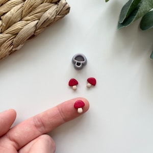 Mini Mushroom Clay Cutter / Polymer Clay Cutters / Micro Cutters / Earring Making / Clay Tools