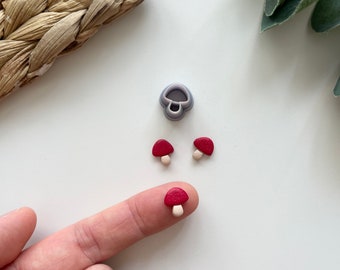 Mini Mushroom Clay Cutter / Polymer Clay Cutters / Micro Cutters / Earring Making / Clay Tools