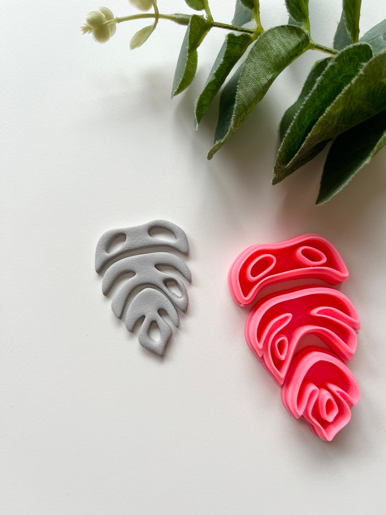 Monstera Trio Clay Cutter / Polymer Clay Tools / Jewellery Tools / Earring Making / Clay Tools image 1