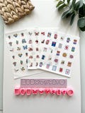Charms Transfer Paper + Matching 10 Cutters  / Polymer Clay Tools / Jewellery Tools / Clay Tools / Floral cutters / Botanical