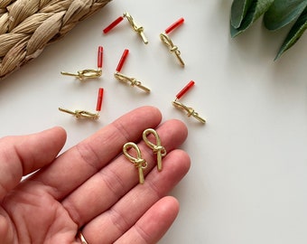 Knot Studs (2 Pcs) / Polymer Clay Tools / Jewellery Tools / Jewellery Findings / Clay Tools / Brass Charm / Raw Brass