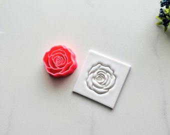 Rose Embossed Clay Cutter: Floral Polymer Clay Tool