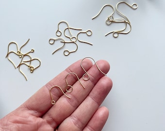 Earring Hooks (set of 2) / 3 sizes / Polymer Clay Tools / Jewellery making / Jewellery Findings / Clay Tools / Brass Charm / Raw Brass