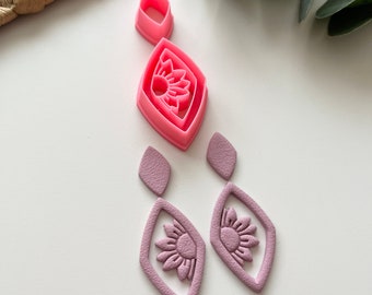 Diamond Flower Set Cutters / Polymer Clay Tools / Jewellery Tools / Earring Making / Clay Tools