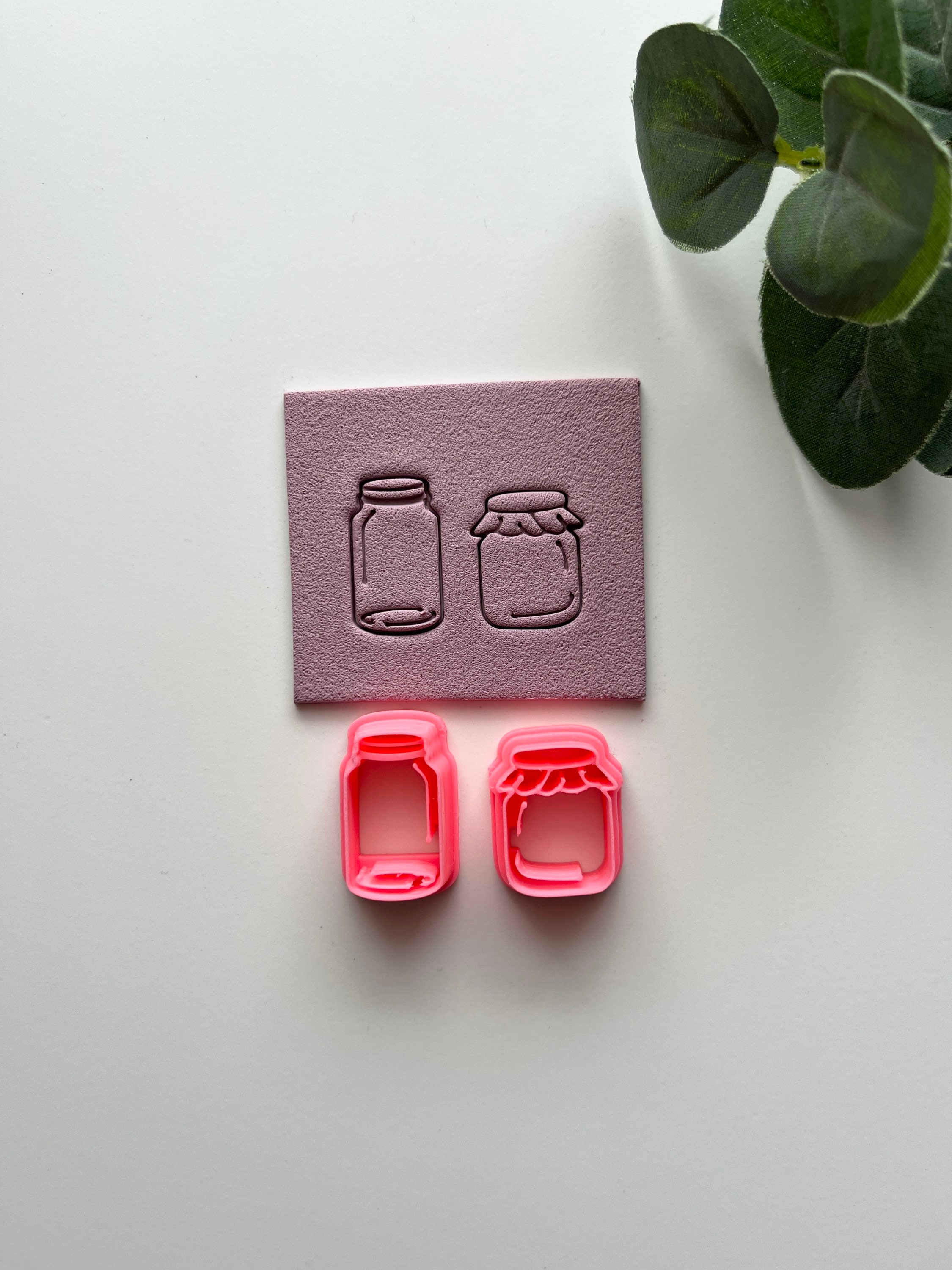 Glass Jars & Jam Jar Clay Cutter / Autumn / Polymer Clay Tools / Jewellery Tools / Earring Making / Clay Tools/ Floral/ Botanical/ Boho