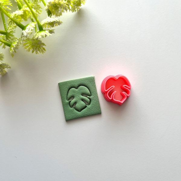 Small Monstera Leaf Stud / Polymer Clay Tools / Jewellery Tools / Earring Making / Clay Tools/ Botanical/ Spring Cutters