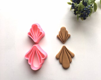 Embossed Petal Clay Cutter Set: Floral Earring Making Tools