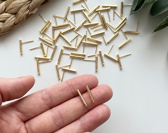 Round Stick Studs (2 Pcs) / Polymer Clay Tools / Jewellery Tools / Jewellery Findings / Clay Tools / Brass Charm / Raw Brass