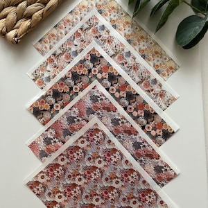 Transferpapier Bündel #15 ( 5 Bögen ) - Stickerei / Polymer Clay Werkzeuge / Schmuck / Herstellung von Ohrringen / Ton Werkzeuge / Blumen / Pflanzen