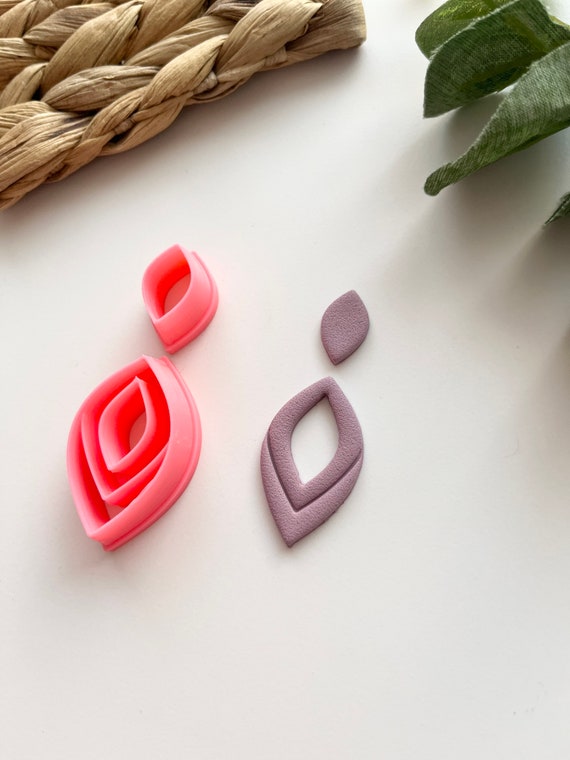 Non-drill Classic Teardrop Embossed Clay Cutter Polymer Clay