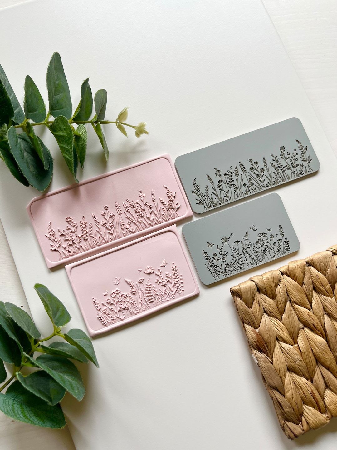 Flower Meadow Texture Mat Bundlepolymer Clay Toolsearring Makinghand