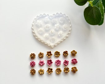 3D Flower Mould: Polymer Clay Floral Micro Cutters