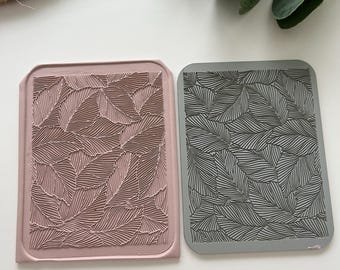 Tropical Leaves Texture Mat: Polymer Clay Earring Tool (65mm x 85mm)
