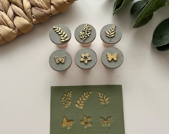 Stamps Mica Powder- Floral Nature Butterfly Variations / Polymer Clay Tools / Jewellery Tools / Earring Making / Clay Tools