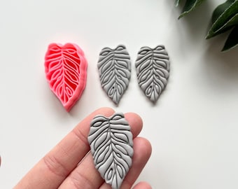 Embossed Tropical Leaf Clay Cutter / Polymer Clay Tools / Jewellery Tools / Earring Making / Clay Tools