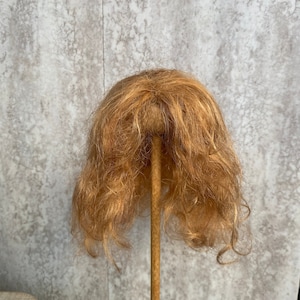 Handgeknüpfte französische Stil-Licht-Rote synthetische Mohair-Puppen-Perücke 6/7 Style es Ihren Weg! Monique Cap Made in USA BJD Kunst Puppe Vintage Antik