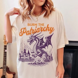 Burn the patriarchy shirt | feminist dragon shirt | gift for feminist | they didnt burn witches | women's rights | spooky liberal | pro roe