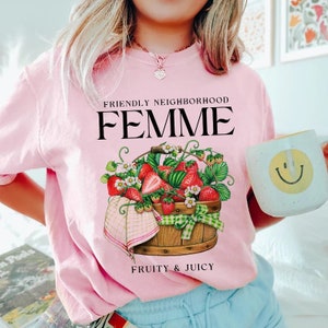 Friendly neighborhood femme shirt | fruity shirt | subtle lesbian shirt | femme lesbian | lesbian pride tee | subtle lgbt | sapphic shirt