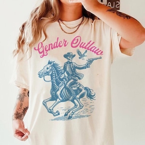 Gender outlaw shirt | subtle trans pride | transgender clothing | trans cowboy | gift for transgender | nonbinary | trans kids | trans youth