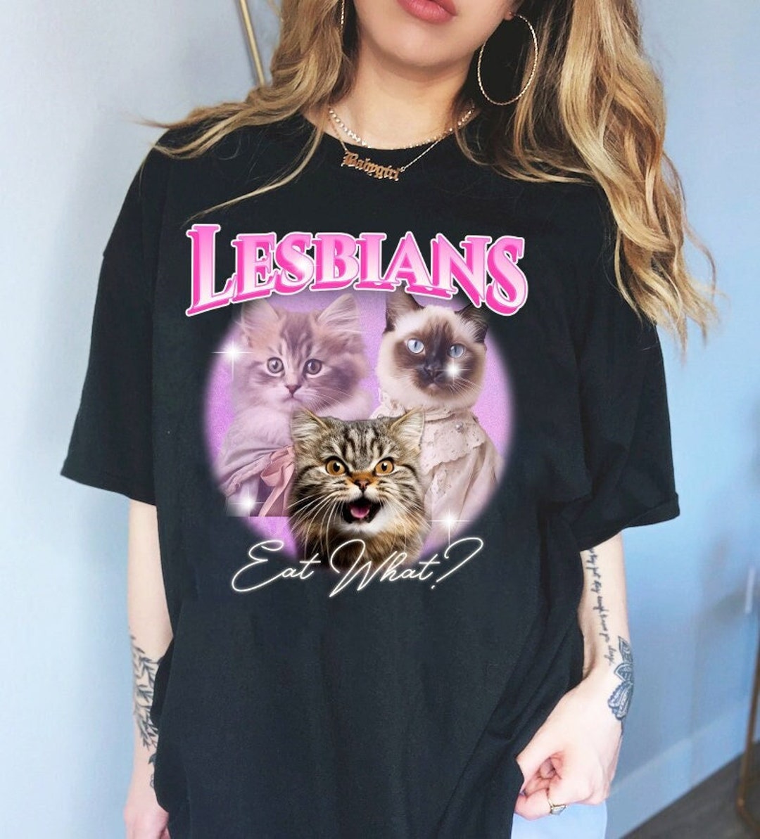 Lesbians Eat What Shirt Lesbian Cat Funny Lesbian Pride Shirt Butch Lesbian Lesbian Couple Femme