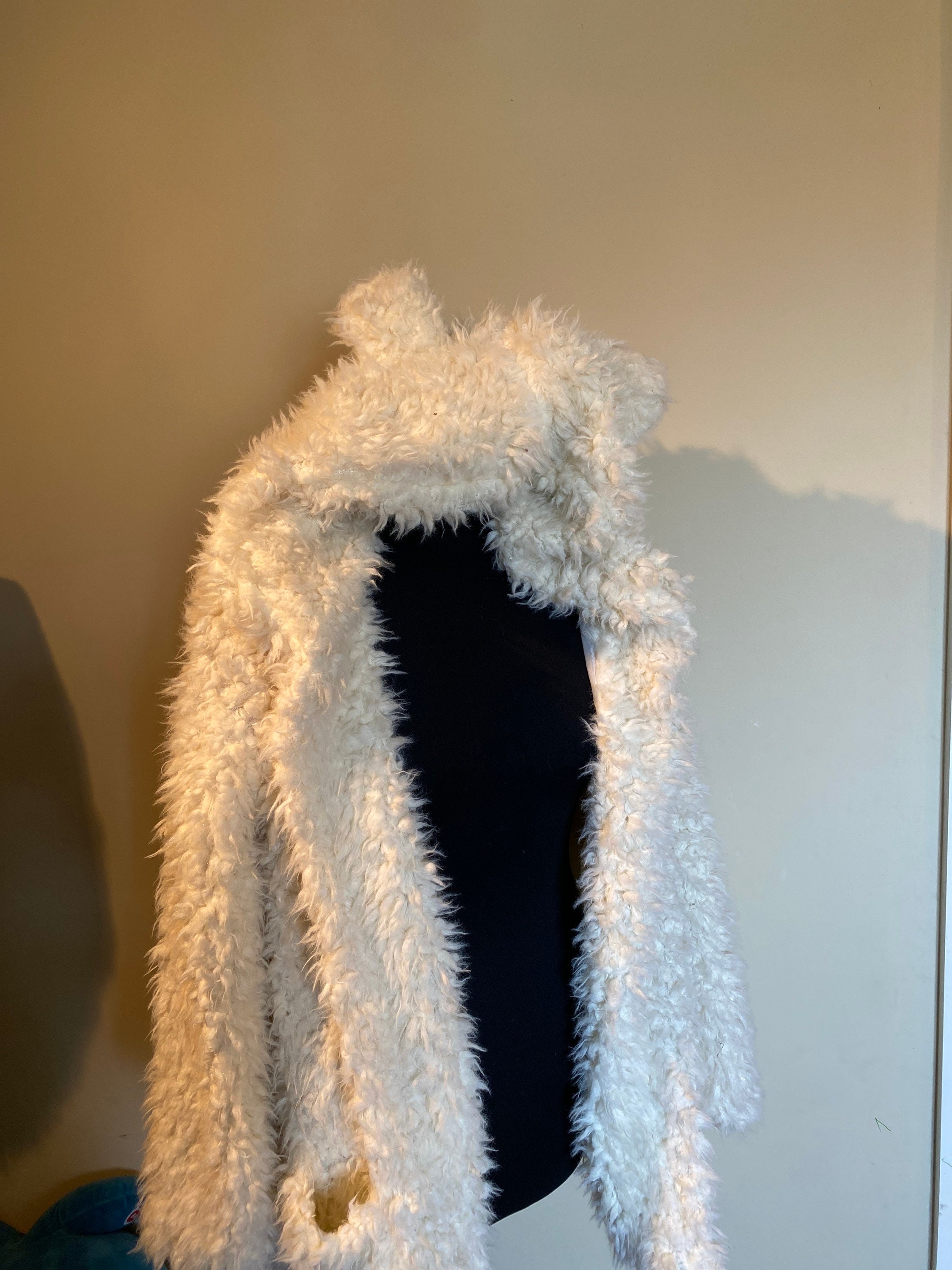 Fluffy white coat Etsy