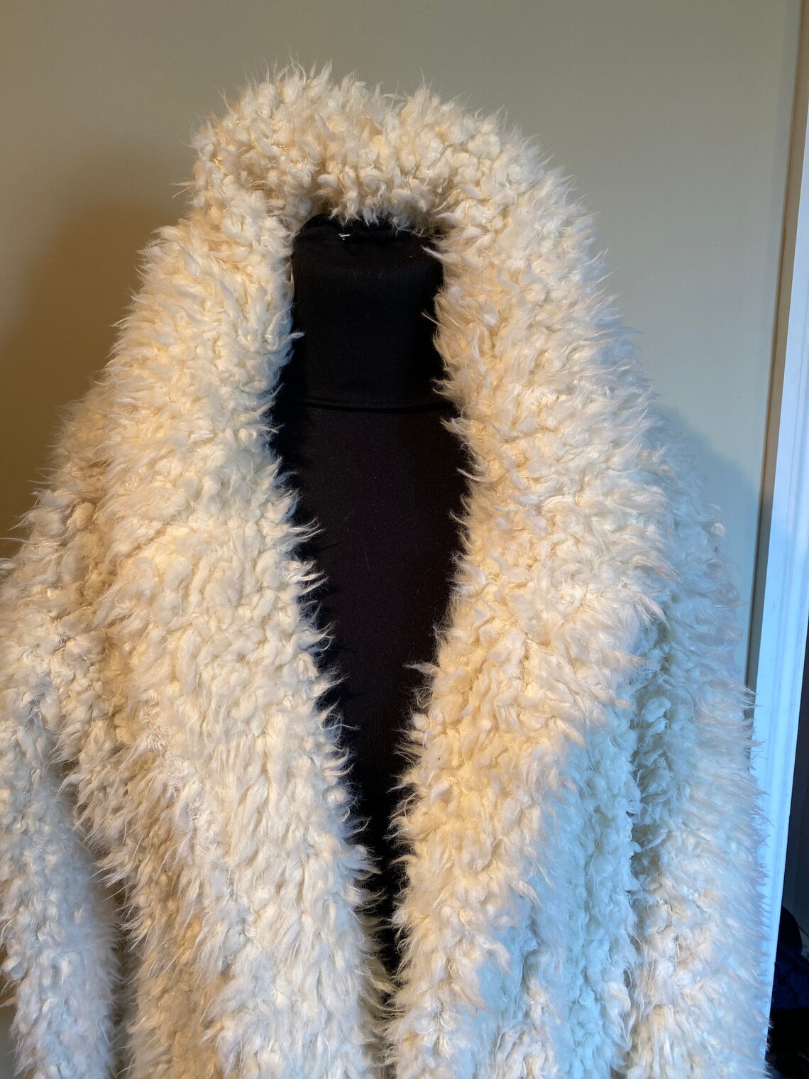 Fluffy white coat Etsy