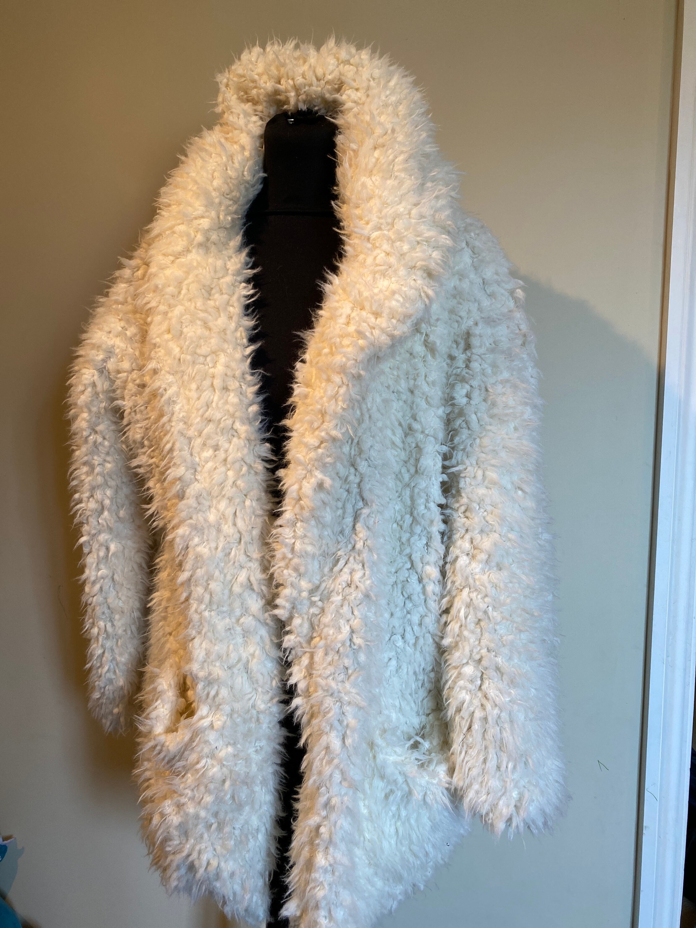 Fluffy white coat Etsy