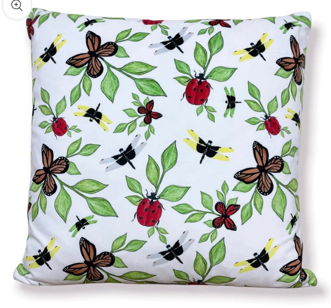 Garden Bugs Cushion Etsy
