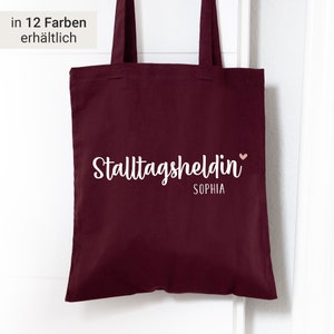 Stofftasche "Stalltagsheldin + Name" Baumwolle | personalisiert |Geschenk, Geschenkidee, Pferd, Pferdemädchen, Einkaufstasche, Beutel, Stall