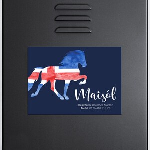 Magnetic locker sign &quot;Icelandic Tölter&quot; | Gifts, gift idea, individual, horse, pony, Icelandic horse, stable, Icelandic, saddle cabinet