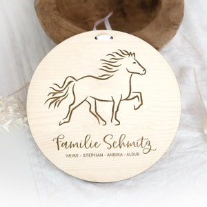 Family sign wood &quot;Icelandic&quot; | Gift, gift idea, horse, horse girl, Icelandic, Icelandic horse, moving in, family