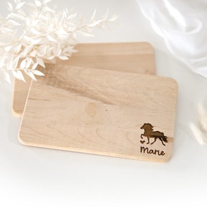 Breakfast board "Icelander #1" with name | design: Icelandic | personalized | Children, Gift, Horse, Horse Girl, Icelander, Icelandic Horse