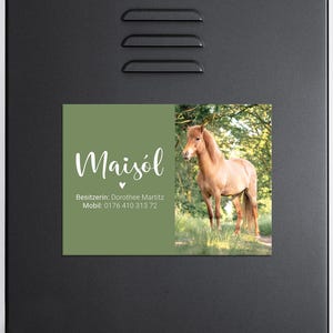 Magnetic locker sign with photo | Gifts, gift idea, individual, horse, pony, Icelandic horse, stable, Icelandic horse, saddle cabinet