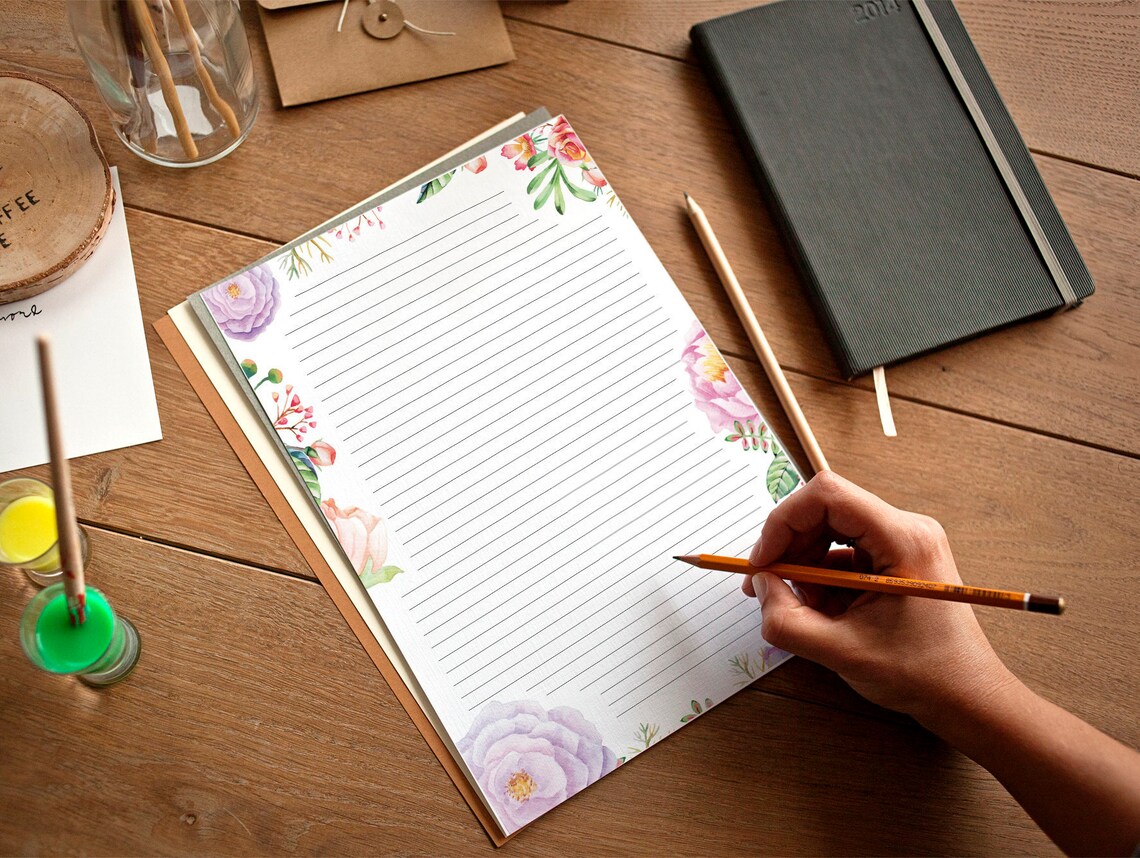 Stationary set printable writing paper | Etsy