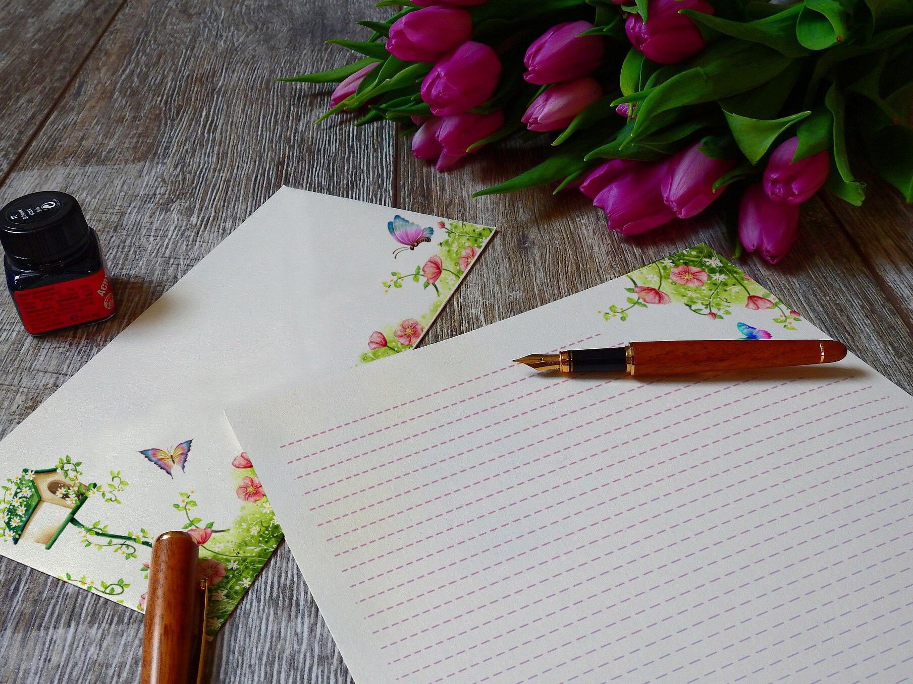 Letter writing set stationary paper printable Etsy