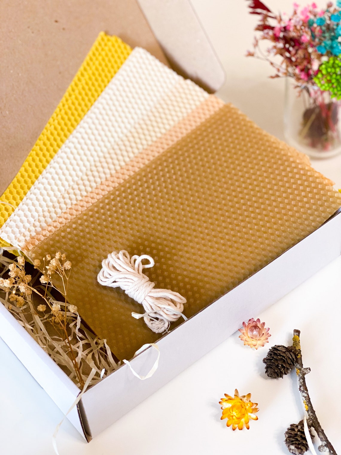 DIY beeswax candle set. Wax sheets for making 10/15 rolled | Etsy