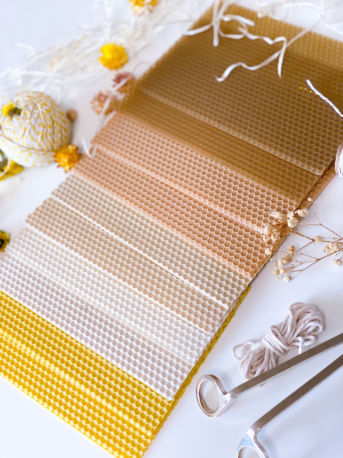 DIY beeswax candle set. Wax sheets for making 10/15 rolled Etsy