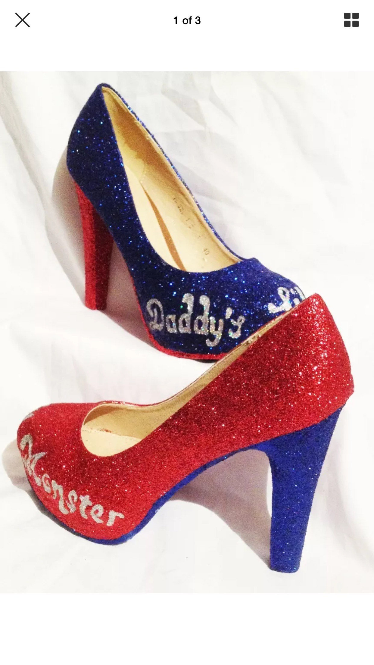 DC Harley Quinn shoes / heels uk sizes 2.5 8 Etsy