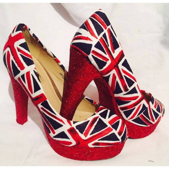 Union Jack Shoes / Heels Uk Sizes 2.5 8 | Etsy UK