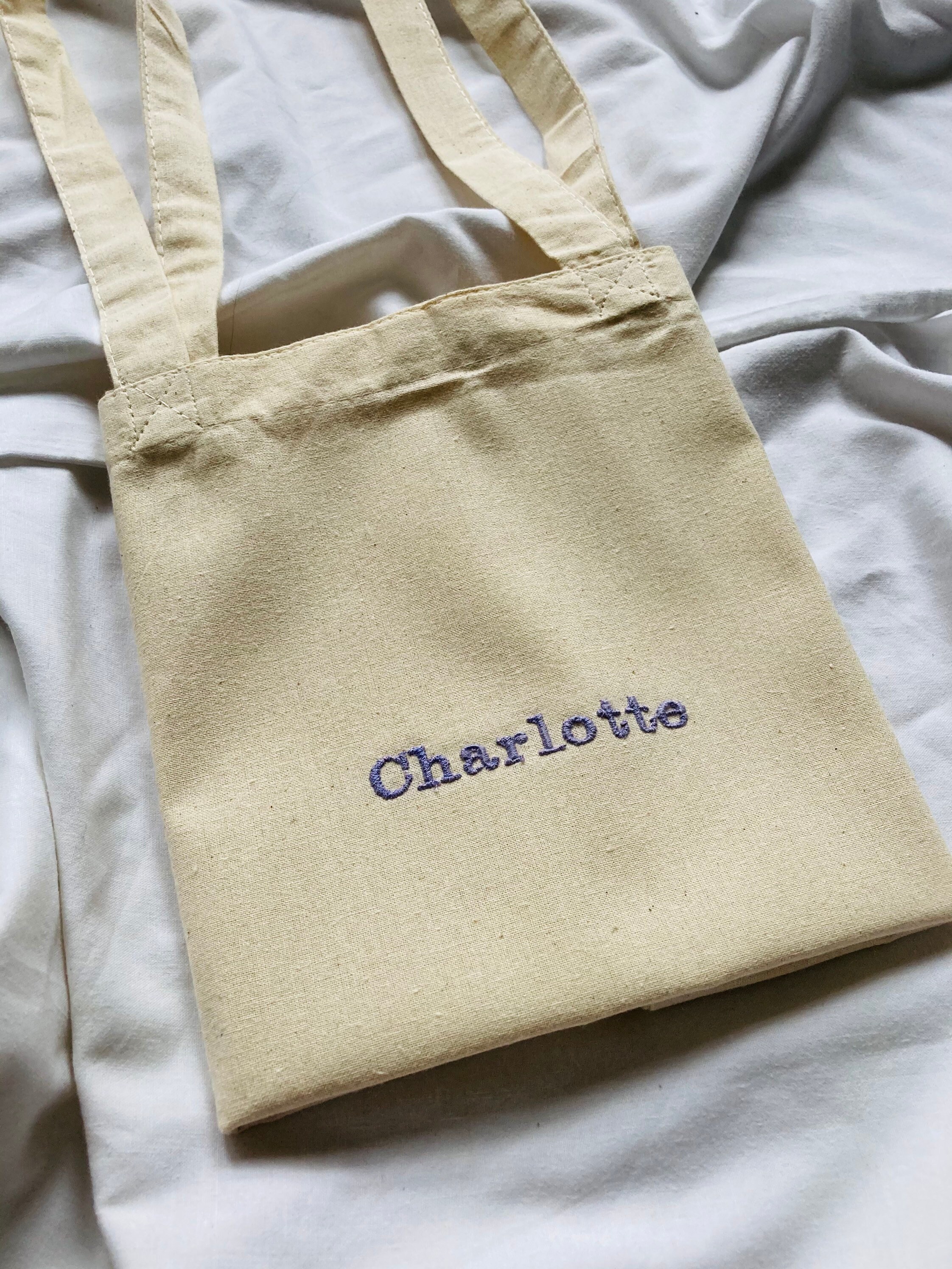 Large personalised name tote bag Etsy