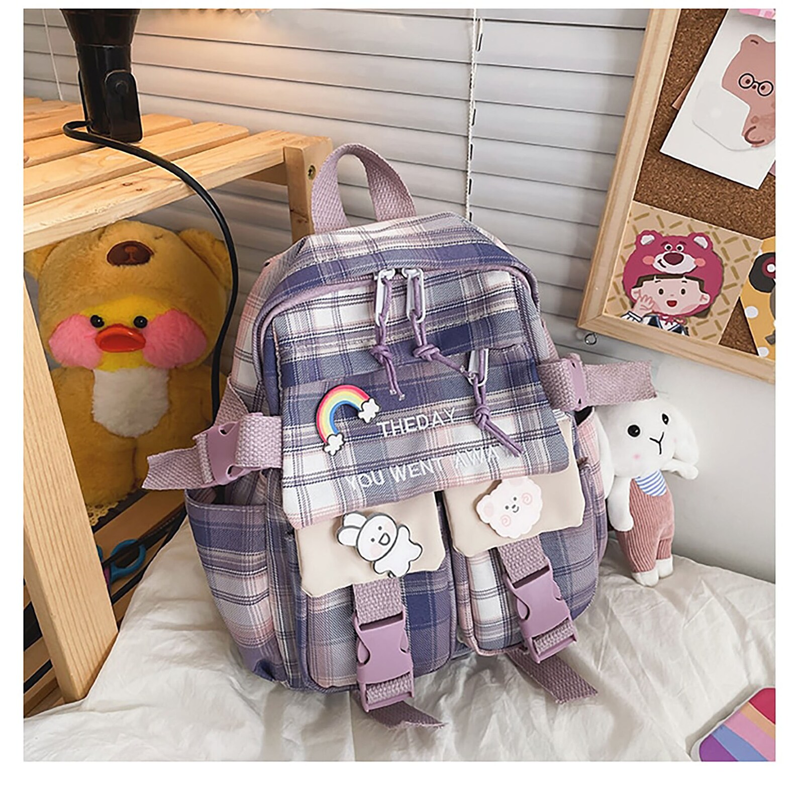Korean Backpack Kawaii Anime Bag Cute Aesthetic Small Mini BTS Etsy