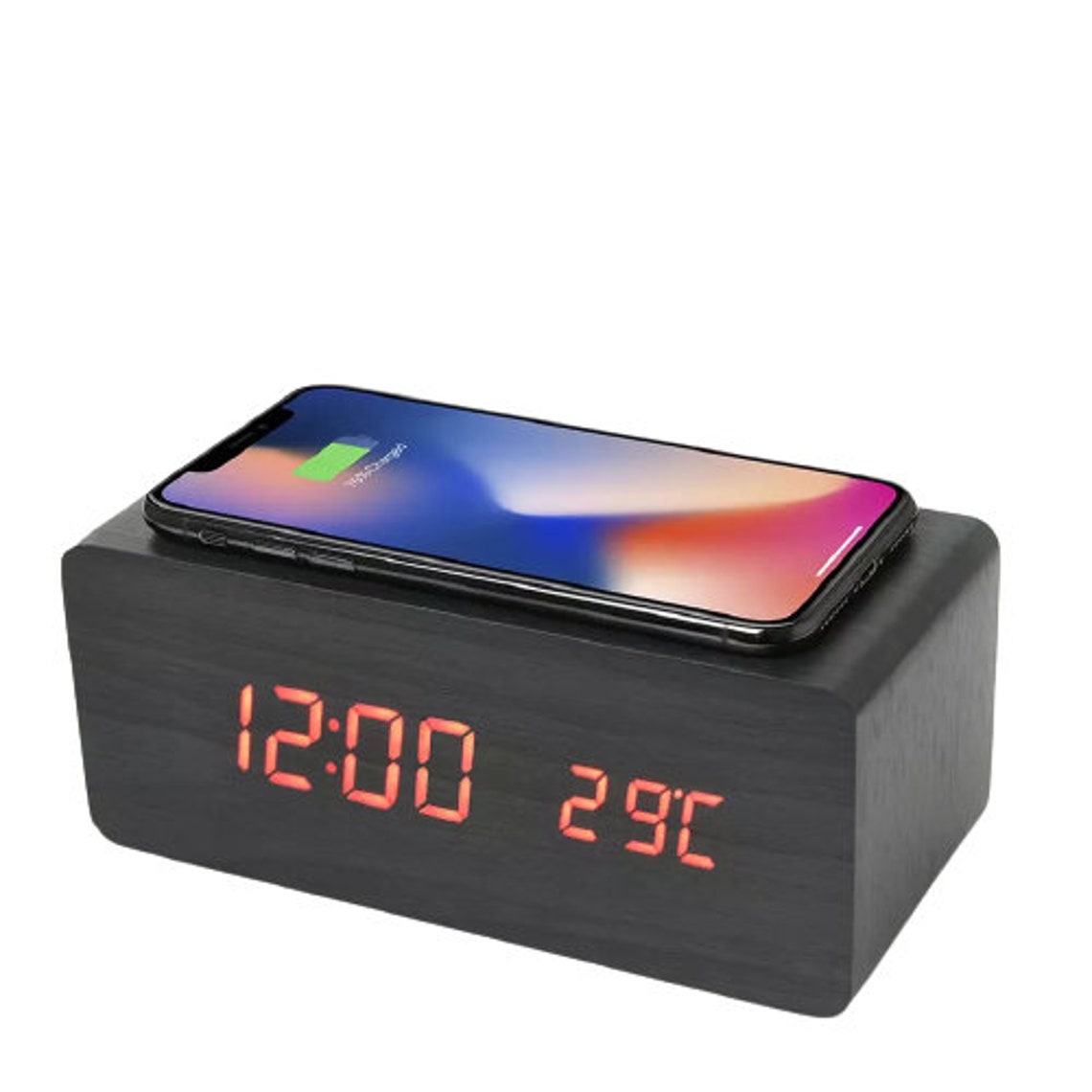 Wooden Digital Clock Wooden Clock LED Alram Clock Electric Etsy